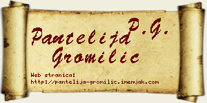 Pantelija Gromilić vizit kartica